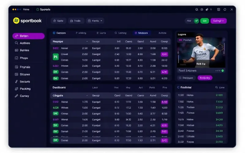 Interface sportsbook Dragonia avec cotes en direct